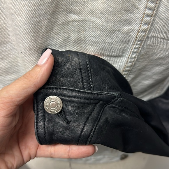 Rag&Bone Leather & Denim Jacket - Picture 7 of 16